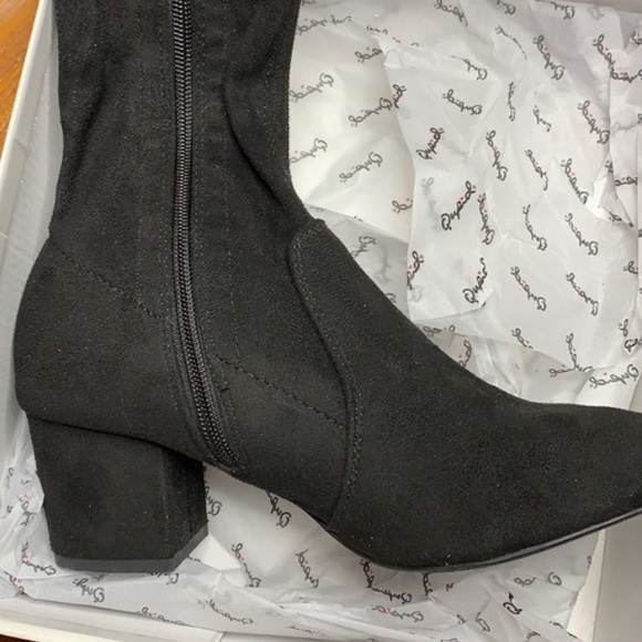 ❣️LAST 9❣️ Over the Knee Back Lace Up Boots Black - Picture 8 of 8